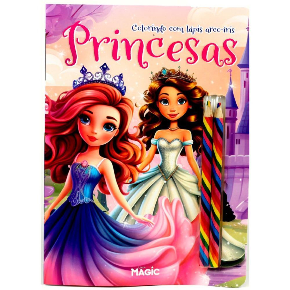 Livro Infantil Colorir Lapis Arco Iris Princesas-117202-44175