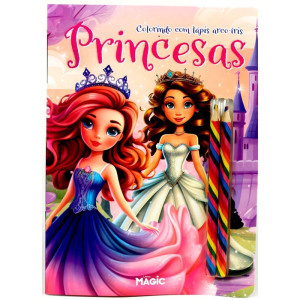 Livro Infantil Colorir Lapis Arco Iris Princesas-117202-50772