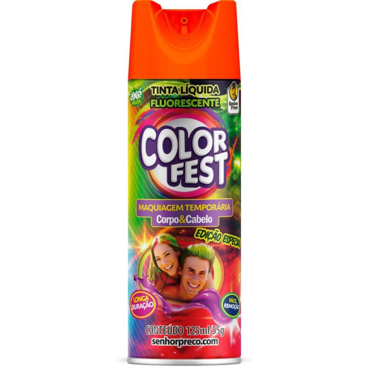 Pinta Cabelo 125ml Color Fest Laranja Fluor-132336-14065