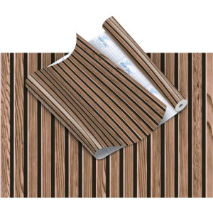 Plastico Adesivo 45cmx10m Madeira Ripado Carvalho-120480-31677
