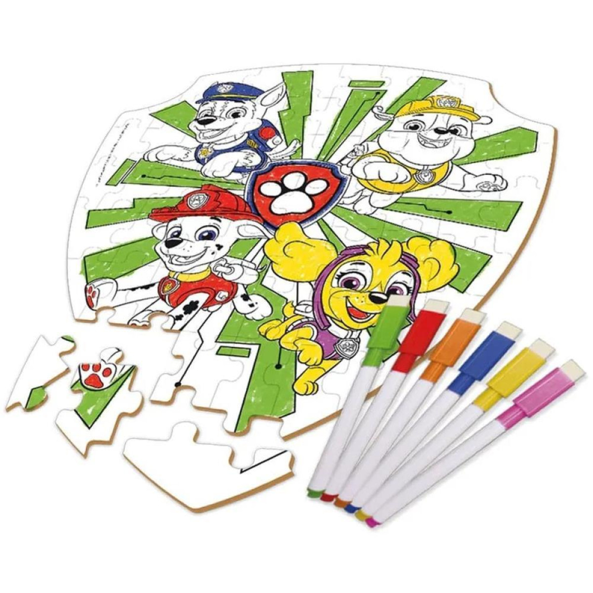 Quebra-cabeca Cartonado Patrulha Canina 23pc P/colorir-120596-11261