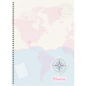 Caderno 01x1 Capa Dura Larissa Manoela Wanderlust 80f-120709-78895