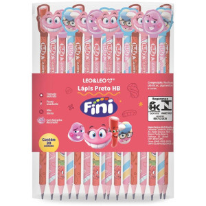 Lapis Preto Redondo Decorado Fini C/borracha 4 Modelos-114541-49382