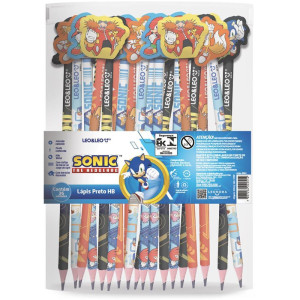 Lapis Preto Redondo Decorado Sonic C/borracha 4 Modelos-114547-35099