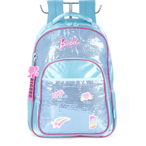 Mochila Barbie G Azul C/paete-115312-23357