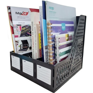 Porta Revista Organizador Triplo Preto Selad-120290-17402