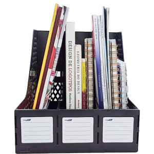 Porta Revista Organizador Triplo Preto Selad-120290-28705