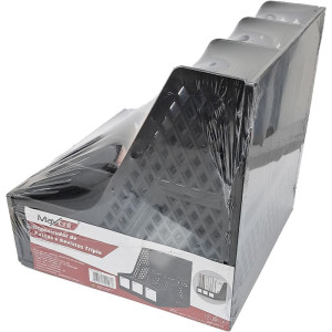 Porta Revista Organizador Triplo Preto Selad-120290-29865