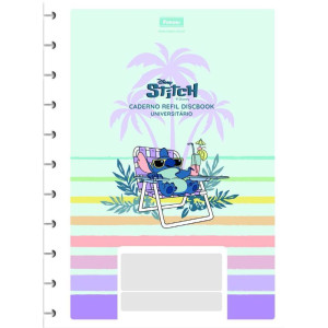Bloco Para Fichario Universit. Stitch Discbook 60f