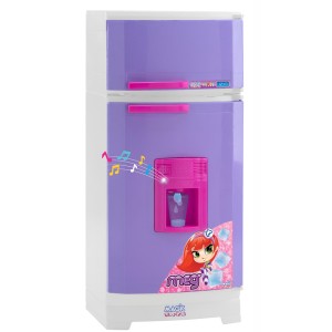 Geladeira Lilás Meg Duas Portas Com Luzes E Sons 62,5cm