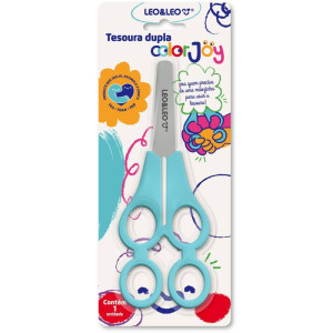 Tesoura Escolar Dupla Tandem Color Joy-114539-12899