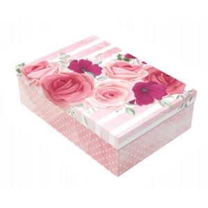 Caixa Presente Retangular G Flores