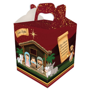 Caixa Presente Com Alca P Noite Feliz