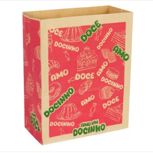 Saco De Papel P 28x18x9 Amo Doce Food Service