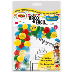 Kit Arco Facil De Baloes Turma Da Monica