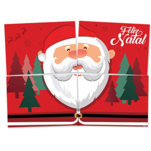 Painel 4 Partes Papai Noel Natal