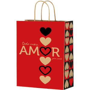 Sacola De Papel M 29x24x12cm Todo O Meu Amor 04x25