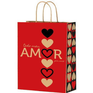 Sacola De Papel G 33x26x17cm Todo O Meu Amor 04x25