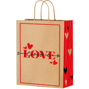 Sacola De Papel G 33x26x17cm Love Amor 04x25