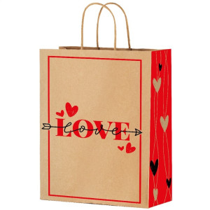 Sacola De Papel P 28x18x9cm Love Amor 04x25