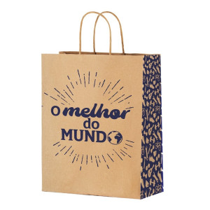 Sacola De Papel P 28x18x9 O Melhor Do Mundo Mister 04x25