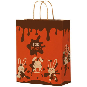 Sacola De Papel P 28x18x9 Pascoa Chocolatier 04x25