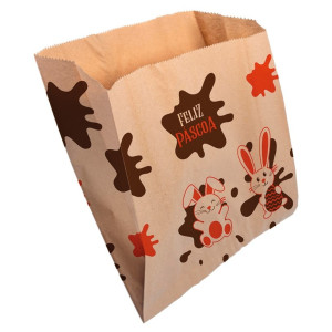 Saco Fundo Reto Kraft 18x13,5x5 Pascoa Chocolatier 04x50