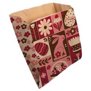 Saco Fundo Reto Kraft 18x13,5x5 Pascoa Cherry 04x50