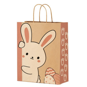 Sacola De Papel P 28x18x9 Coelhinho Rosa 04x25