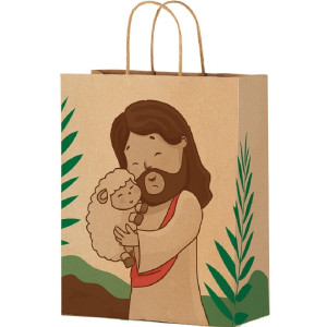Sacola De Papel M 29x24x12 Pascoa Jesus 04x25