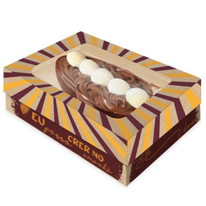 *cx. Ovo 3 Em 1 Tampa Com Visor M Pascoa Kraft Crista 01x06-101407-338