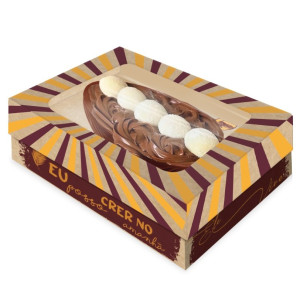 *cx. Ovo 3 Em 1 Tampa Com Visor P Pascoa Kraft Crista 01x06