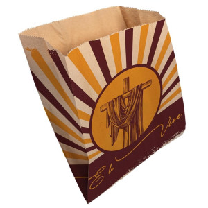Saco Fundo Reto Kraft 18x13,5x5 Pascoa Kraft Crista 04x50
