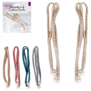 Abraçadeira De Cortina Com Pérola 2 Peças