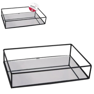 Bandeja Retangular Espelhada 20 X 12 X 3,5 Cm