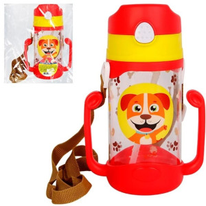 Garrafa Plast 400ml C/canudo E Alca Dupla Cachorro Cx:040