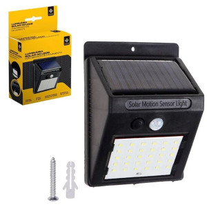 Luminária Solar Com 30 Leds E Sensor De Movimento
