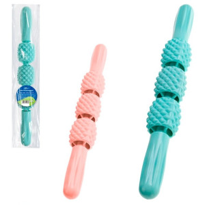 Massageador Manual Com 3 Bolas E Rolo