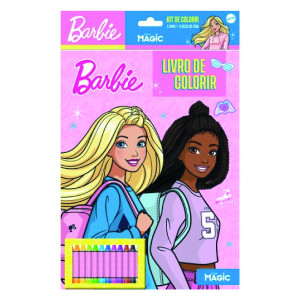 Barbie - Kit De Colorir Com Giz De Cera