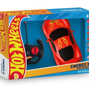 Carrinho R/c 1:22 Hot Wheels Energy X - 4 Canais Vermelho Com Luz