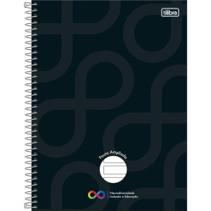 Caderno 01x1 Capa Dura Neuro 80fls. Pauta Ampliada-120937-71901