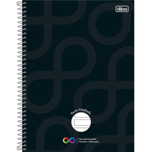 Caderno 01x1 Capa Dura Neuro 80fls. Pauta Ampliada-120937-71994