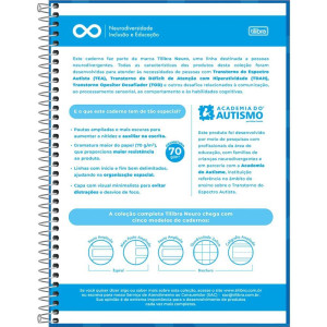 Caderno 01x1 Capa Dura Neuro 80fls. Pauta Ampliada-120937-91154