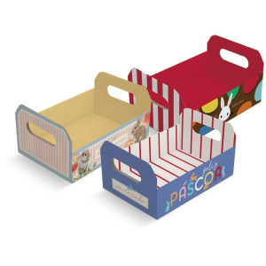 Cesta De Papel Caixote Mini Pascoa 13x9x6,5-121522-99538