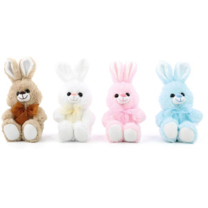 Coelhos De Pascoa Pelucia C/laco Pescoco 15cm(s)-120668-86952