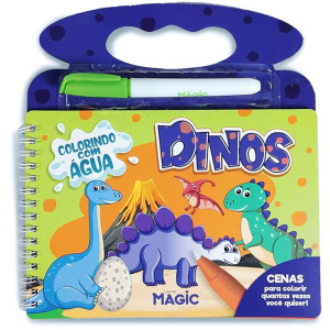 Livro Aquabook Dinossauros 5pgs 20x21cm