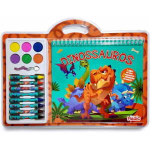 Livro Aquarela Dinossauro C/giz E Aquarela-120748-41774