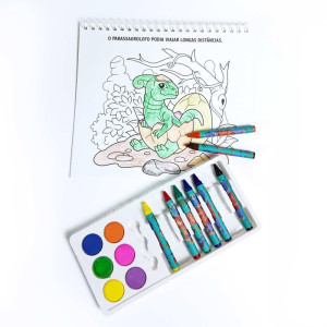 Livro Aquarela Dinossauro C/giz E Aquarela-120748-93898