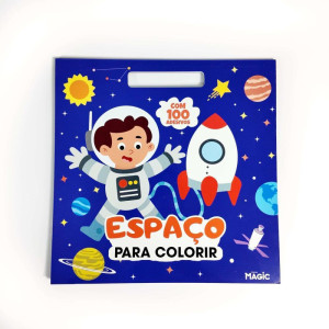 Livro Com Adesivos 100 Adesivos Espaco 28x28cm-120735-84779