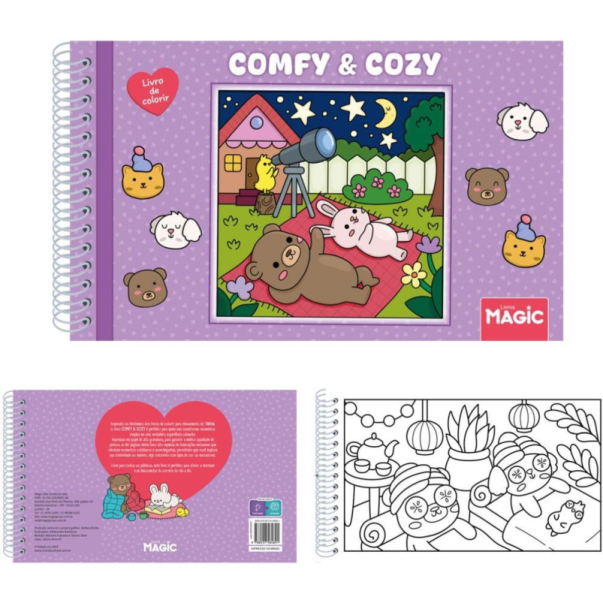 Livro De Colorir Comfy E Cozy 96p Esp C.d. 180g-120898-94866